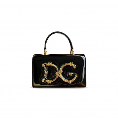 DOLCE GABBANA LEATHER SHOULDER BAG PATENT LEATHER (18*10*5cm)